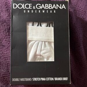 Dolce & Gabbana White Stretch Pima Cotton Briefs